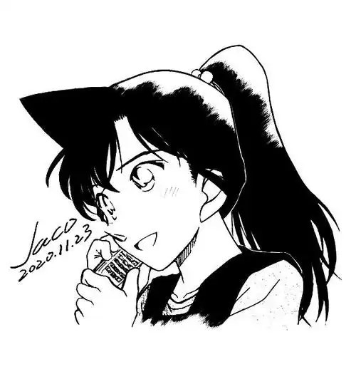 画师微博转载二次元人物工藤新一毛利兰新兰永恒名侦探柯南情侣头像