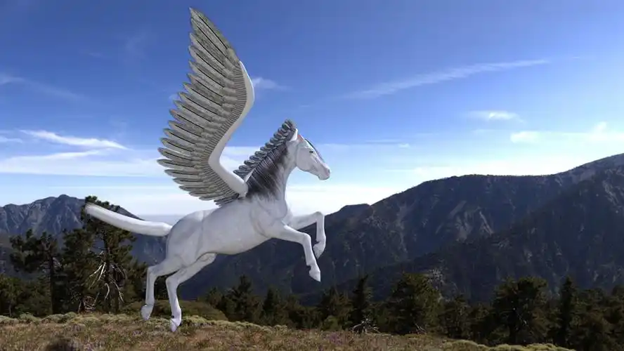 腾空起来的飞马