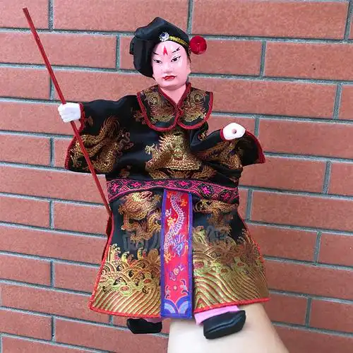 漳州木偶武松儿童手掌掌中玩偶木偶