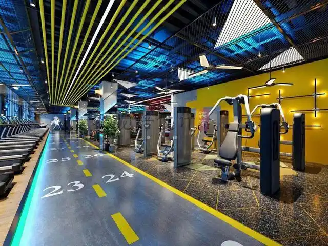 武汉东力阳光健身房装修设计效果图案例
