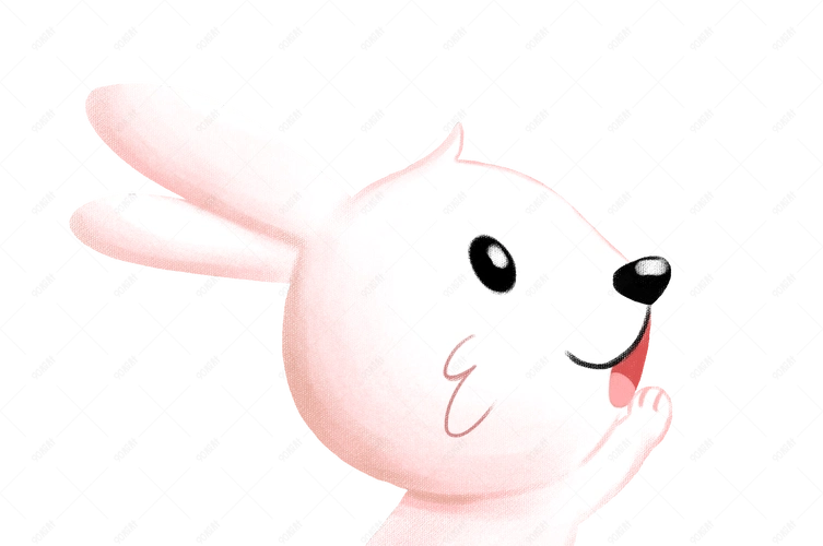 卡通手绘小动物兔子png素材