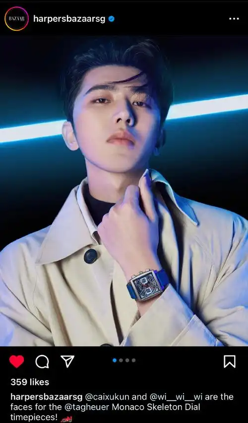 时尚芭莎& elle 更新@蔡徐坤@tagheuer泰格豪雅新campaign图 4p