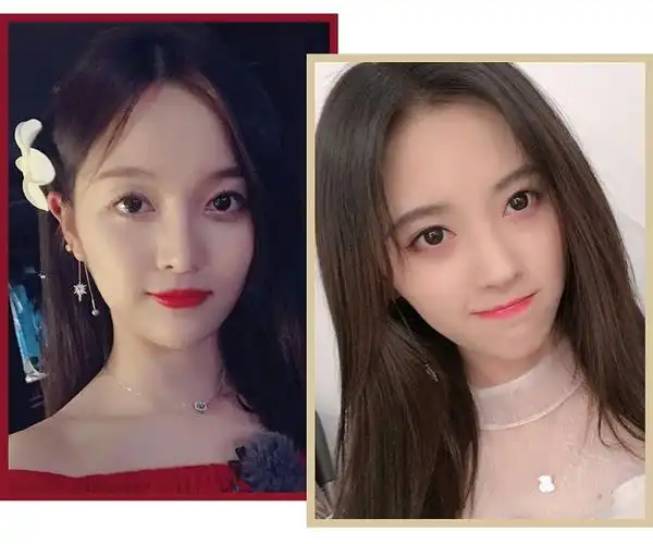 (好吧,左边是吴宣仪,右边是鞠婧祎)