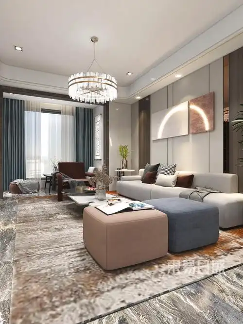 111平两居现代轻奢风格丨戛纳湾装修设计案例