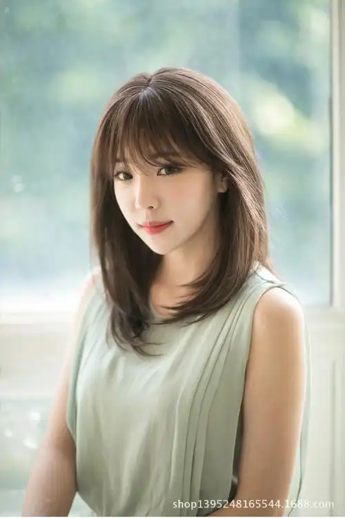 0成交361盒相似假发女中长发梨花头自然蓬松锁骨发全头套式微卷齐肩