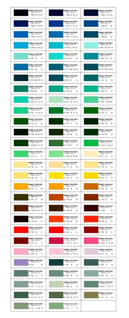 国标色卡-漆膜颜色标准样卡_涂料_效果_实际