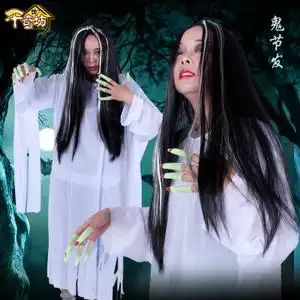 千奇坊万圣节成人装扮服装僵尸服女鬼贞子鬼衣鬼节发假发指甲套