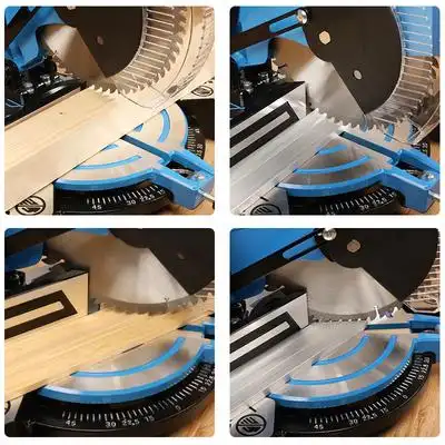 10寸皮带式斜切锯低音铝机高精度界铝机多功能45度木材铝材切割机