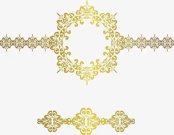 金色花纹装饰图案