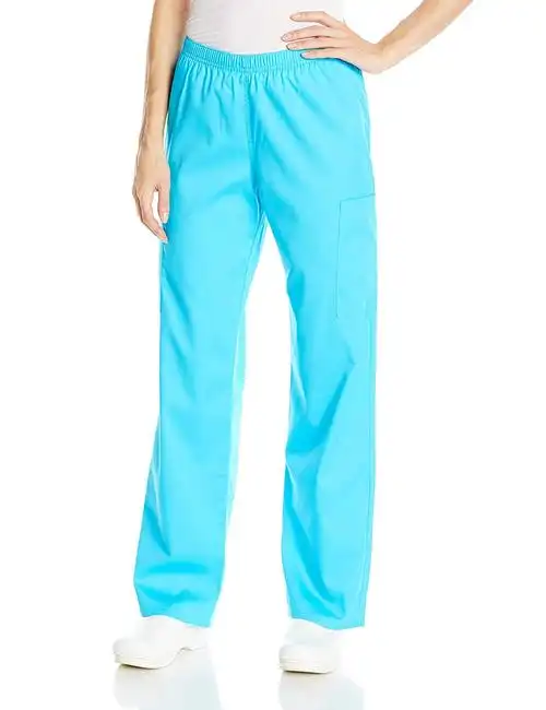 cherokee 女式中腰直筒松紧腰裤子 蓝绿色 large