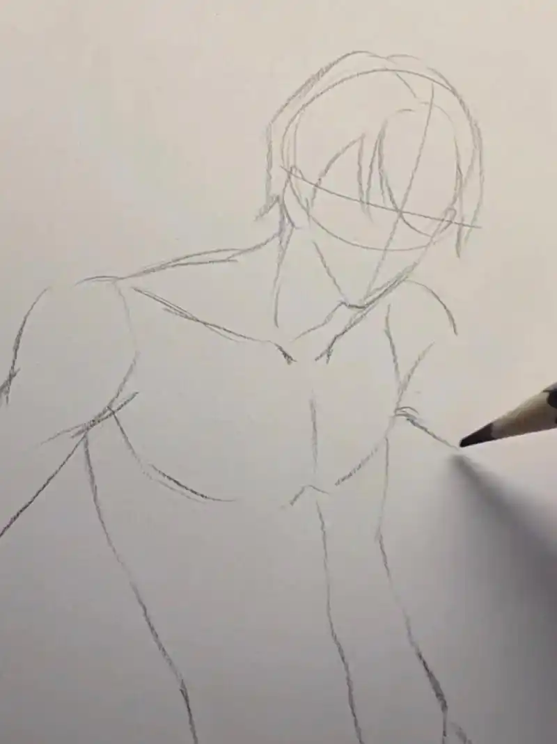 漫画男生的腹肌画法!腹肌不用画的太明显!