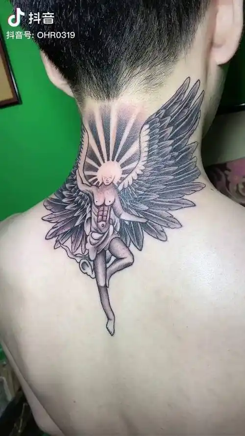 后背纹身纹身堕落天使