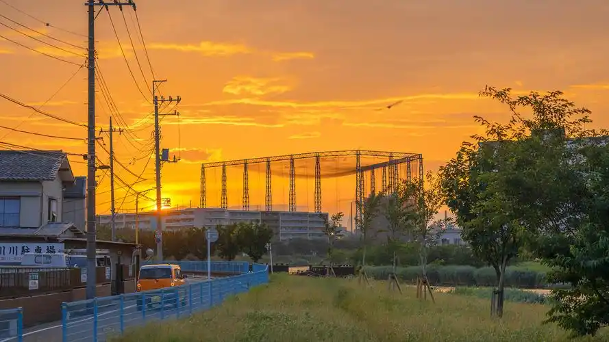日本夏日街道风景高清桌面壁纸