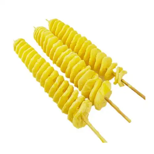 黄金薯塔串 原味土豆片串 马铃薯清真特色小吃半成品油炸冷冻食品