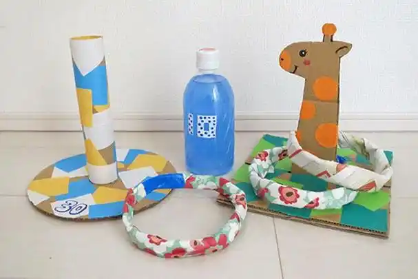 环保手工怎么用废旧材料制作套圈玩具步骤图解