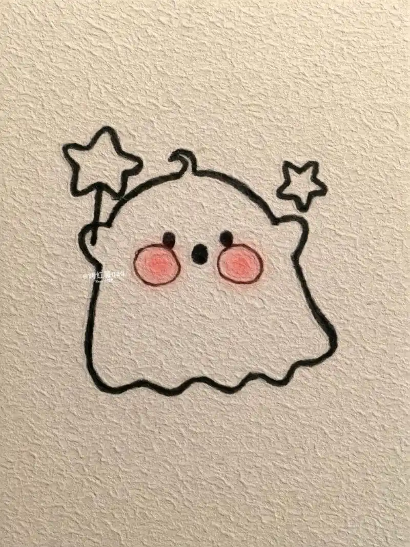 教你画超简单可爱幽灵!