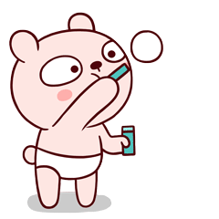 卡通吹泡泡冷兔子可爱gif动图_动态图_表情包下载_soogif