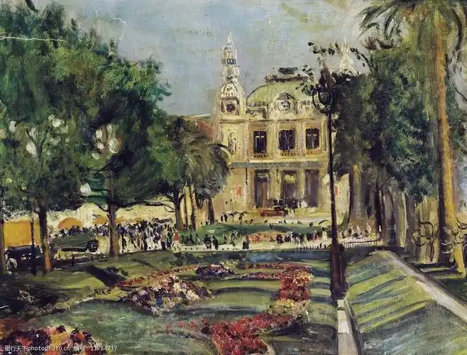 皇宫建筑油画图片