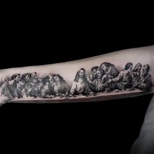 最后的晚餐 上帝如果爱一个人_纹身吧社区 - 纹身大咖