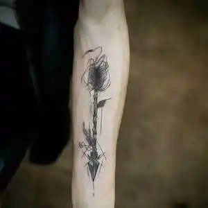 潮流防水持久女手臂男小臂仿真刺青半壁画扬嘚百货店感兴趣的产品假