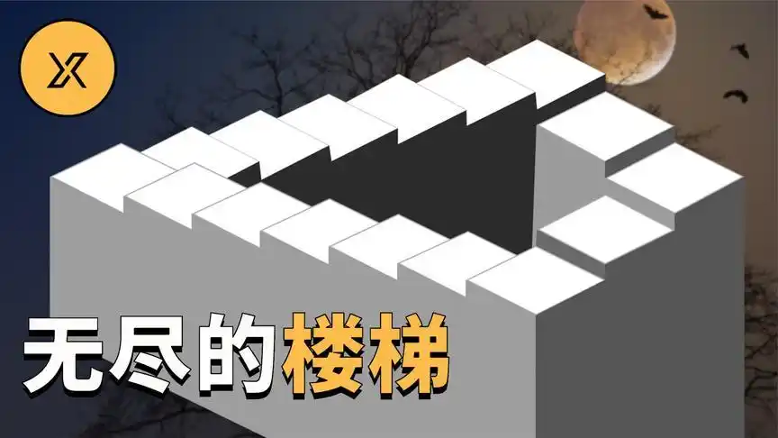 一个无限循环的楼梯,无论朝什么方向走都会回到原点,彭罗斯阶梯