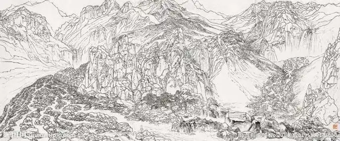 长白山简笔画图