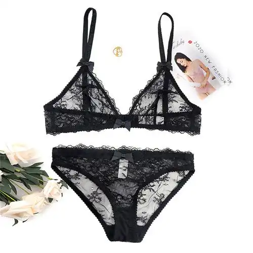 超薄内衣薄款性感蕾丝钢圈文胸套装文胸