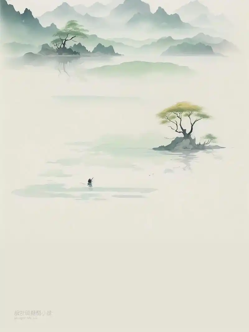 岁月斑驳 时光静好|水墨古风插画背景图.美是意境 源于心境  - 抖音