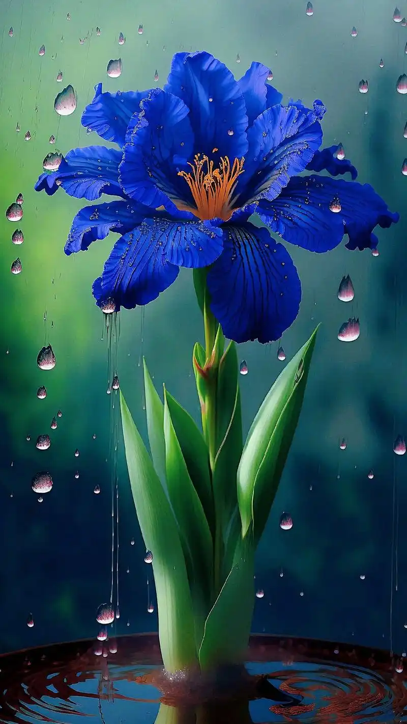 蓝色德国鸢尾的花语:素雅大方,暗中仰慕.听说这花在不同国家花 - 抖音