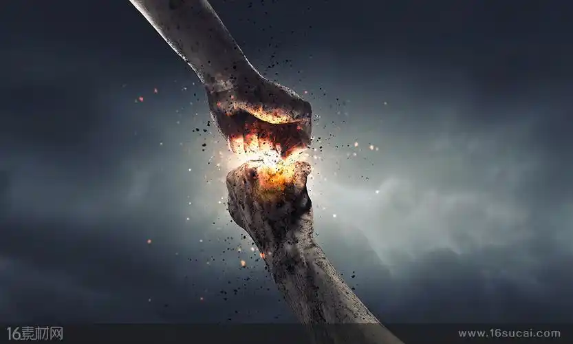 博弈的拳头创意高清图片