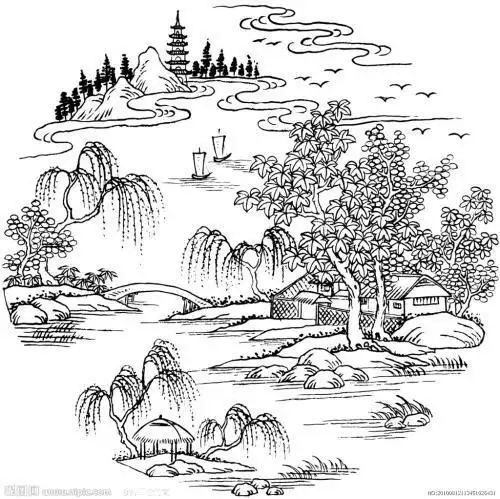 幼儿园山水画简笔画集