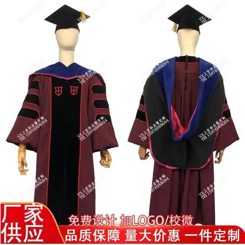 美国布朗大学博士服brown university毕业服国外学位服学生礼服
