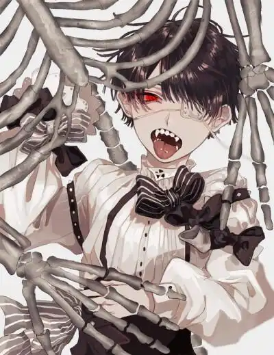 绘师:kurome (暗黑 正太 少年 头像 插画 恶魔 病娇 )