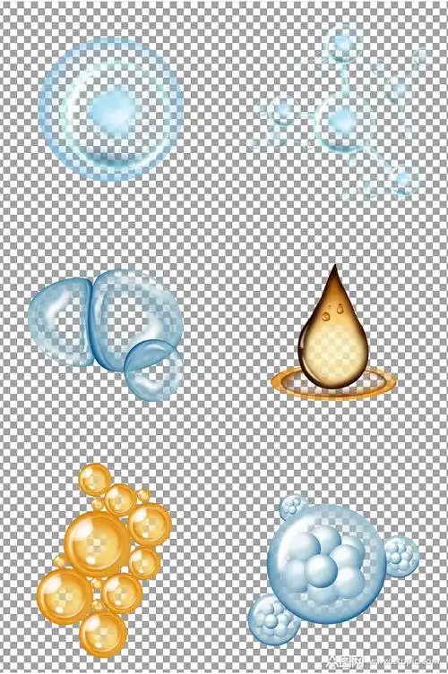 晶莹剔透水分子图片
