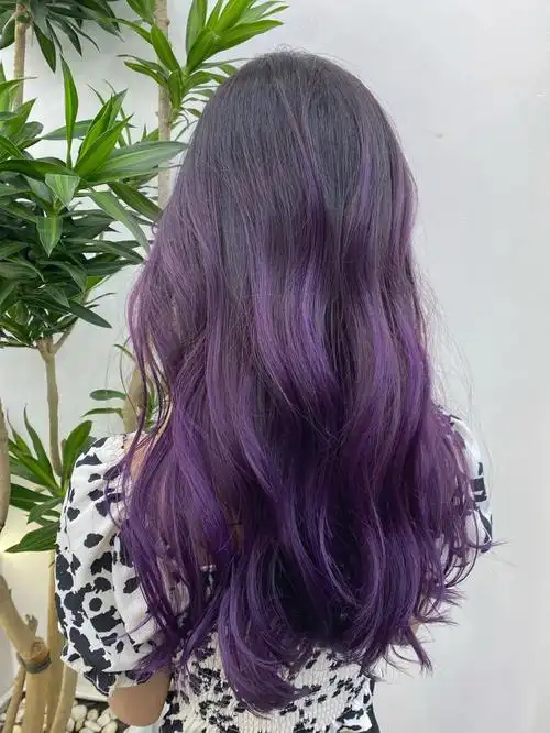 分享发色69黑紫渐变真的绝了