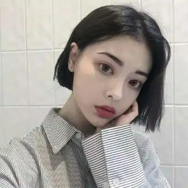 qq头像女生短发韩范高清好看的韩系高冷短发女头像图片