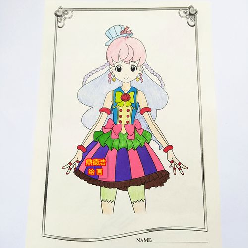 画本巴拉小魔仙涂色女孩学画绘画手绘填色启蒙描红本