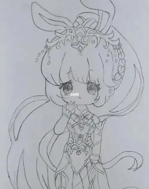 又画了一个,小舞希望有赞_小舞_人文_绘画q版_小舞_简笔画_画个简笔画