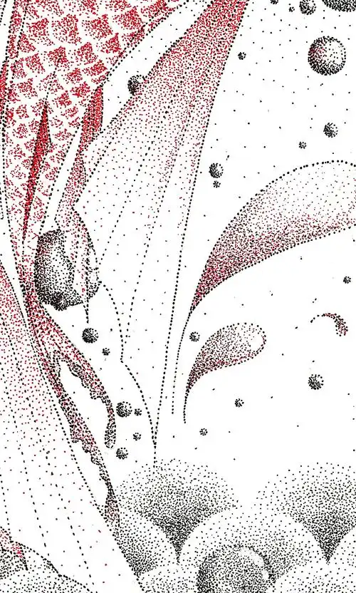 点画法飞鱼跃海