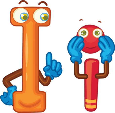 卡通拟人彩色字母ii