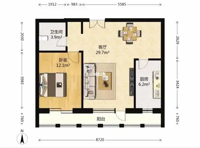方正户型天花板