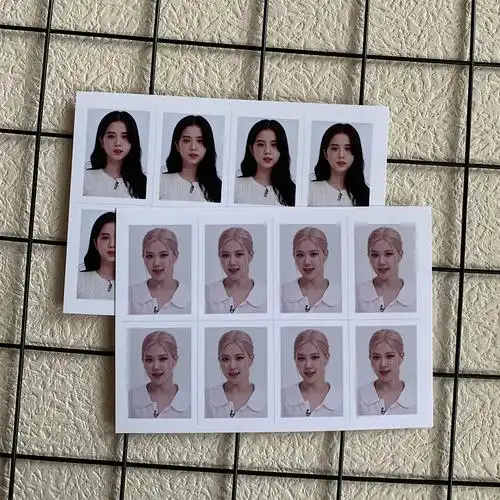 粉墨周边一寸照片 护照证件照 rose jennie证件照片