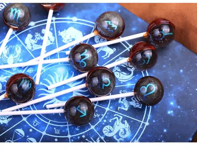 手工星空棒棒糖礼盒装十二星座七夕情人节礼物定制星空巧克力12星座