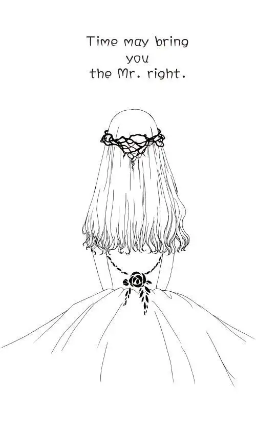 女孩简笔画背影