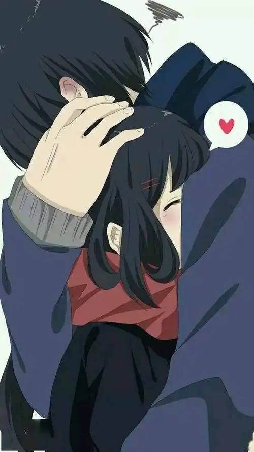 手机壁纸可爱动漫情侣壁纸一人一半