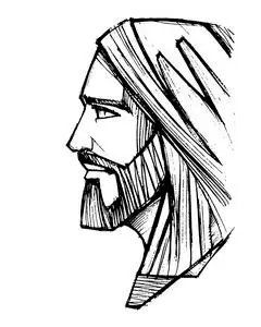 耶稣的脸手绘铅笔画耶稣基督的脸照片