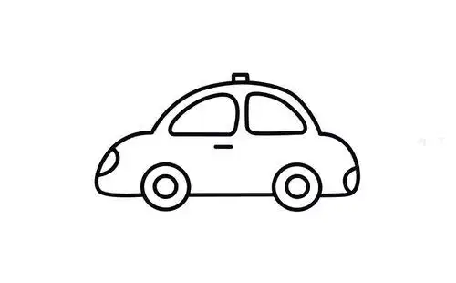 幼儿园小班汽车简笔画涂色