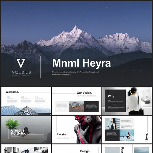 ppt模板简约商务高端大气公司简介工作总结计划图片作品集展示