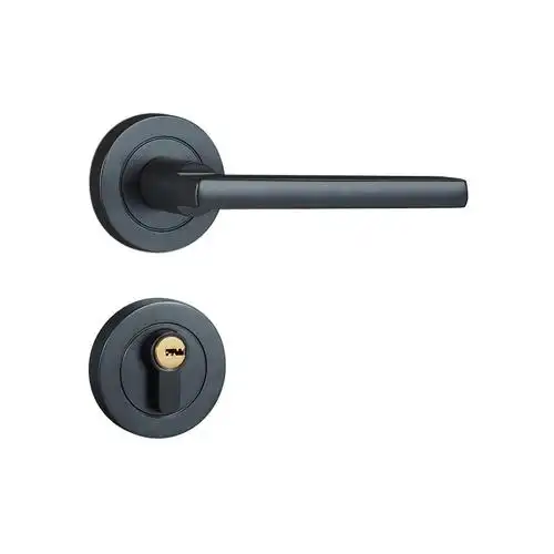 黑色锌合金工程分体锁 卧室执手锁 5072锁体 室内门锁 房门执手锁