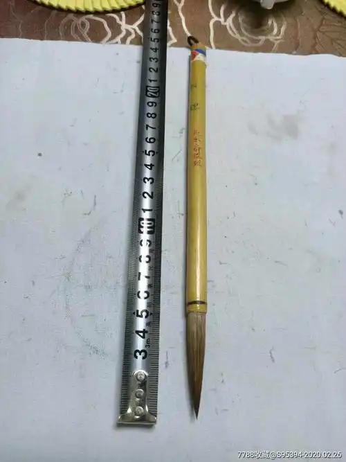 70年代库存长乐斋监制双鹤毛笔高25cm